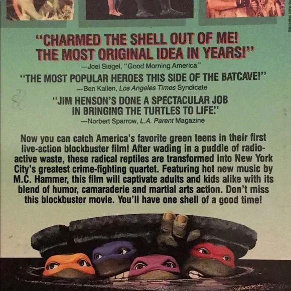 Teenage Mutant Ninja Turtles ORIGINAL VHS tape - Picture 2 of 2